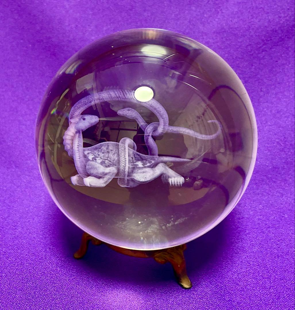 大玉10cm 水晶玉4個セット 鳳凰・龍・亀・虎