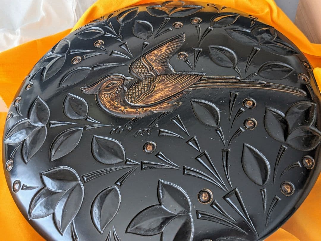 博古堂　瑞鳥 菓子器　共箱 共布　鎌倉彫