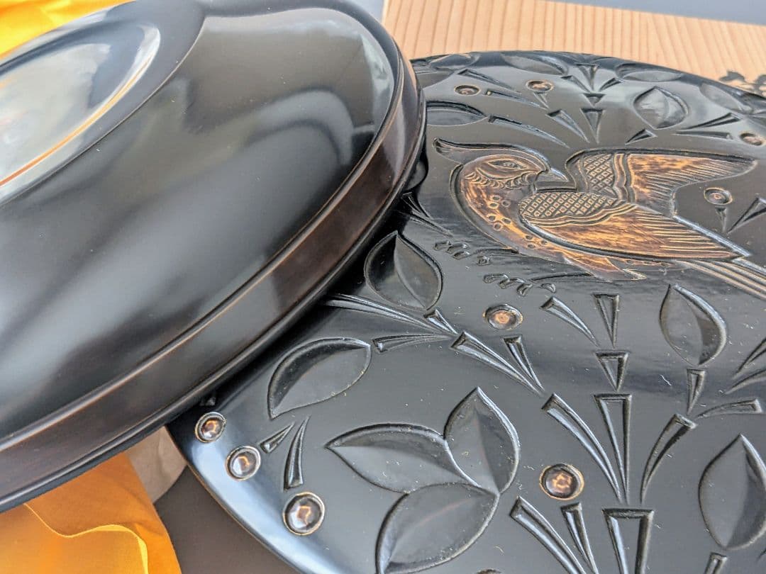 博古堂　瑞鳥 菓子器　共箱 共布　鎌倉彫