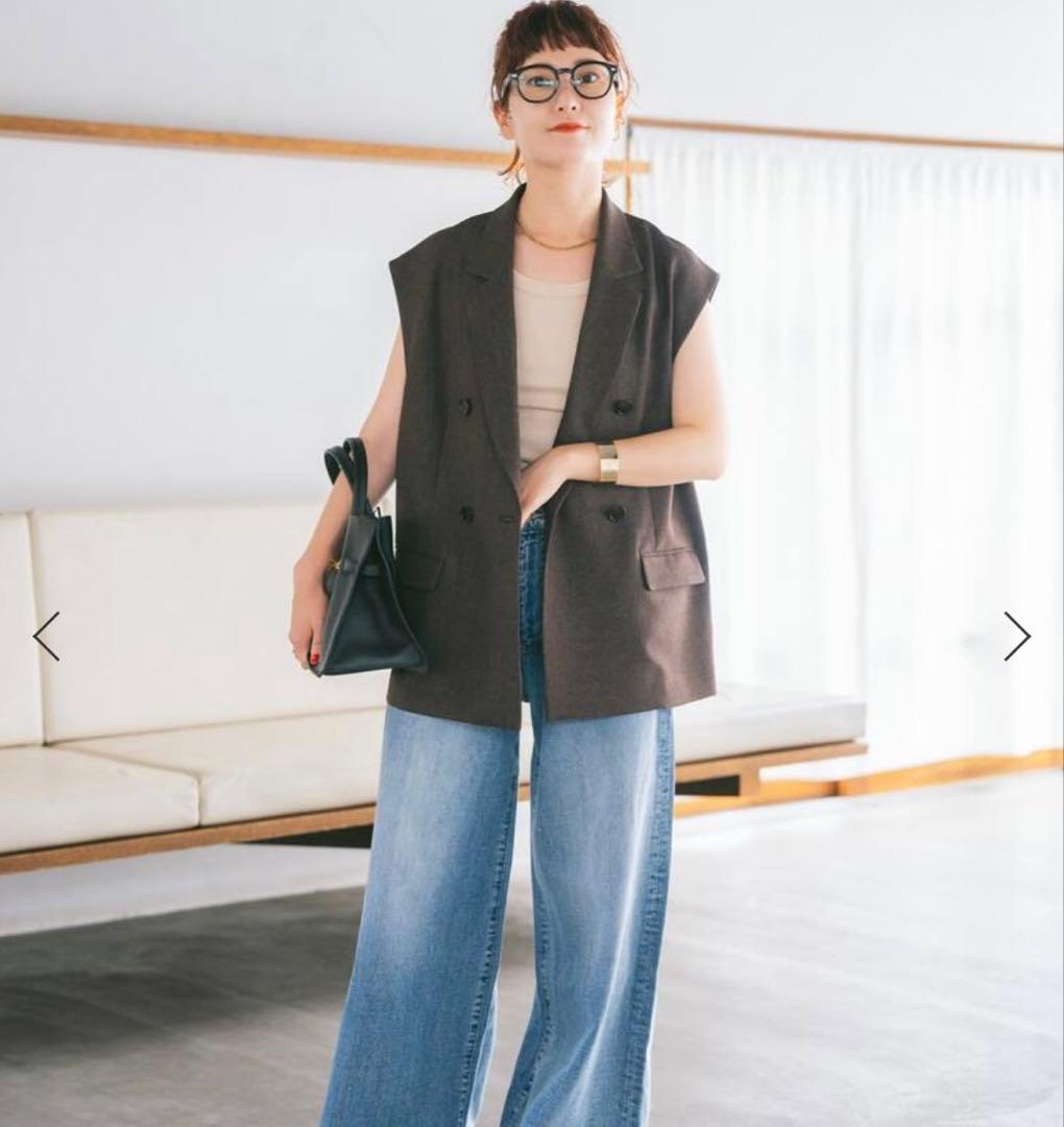 スピックアンドスパン　メランジダブルブレストジレ 38