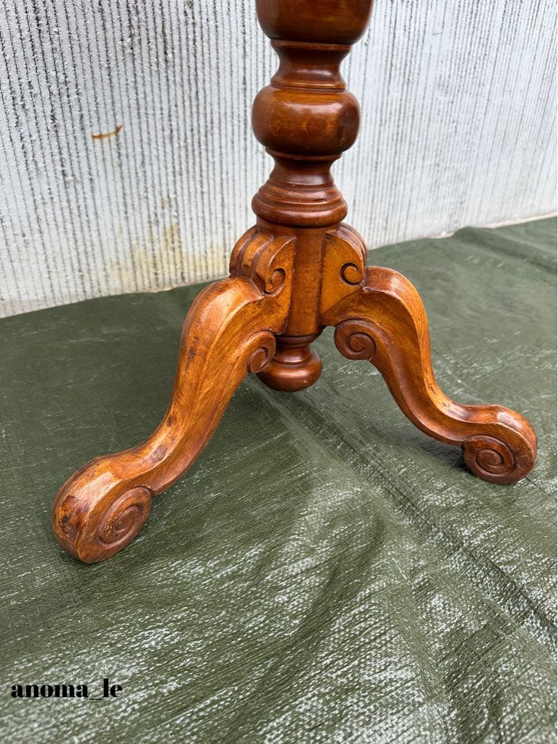 【サイドテーブル】イタリア　象嵌　エイジング　アンティークヴィンテージ◎