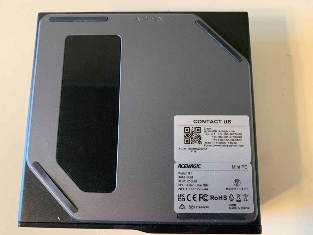 ミニpc Acemagic S1 N97 8GB ストレージなし