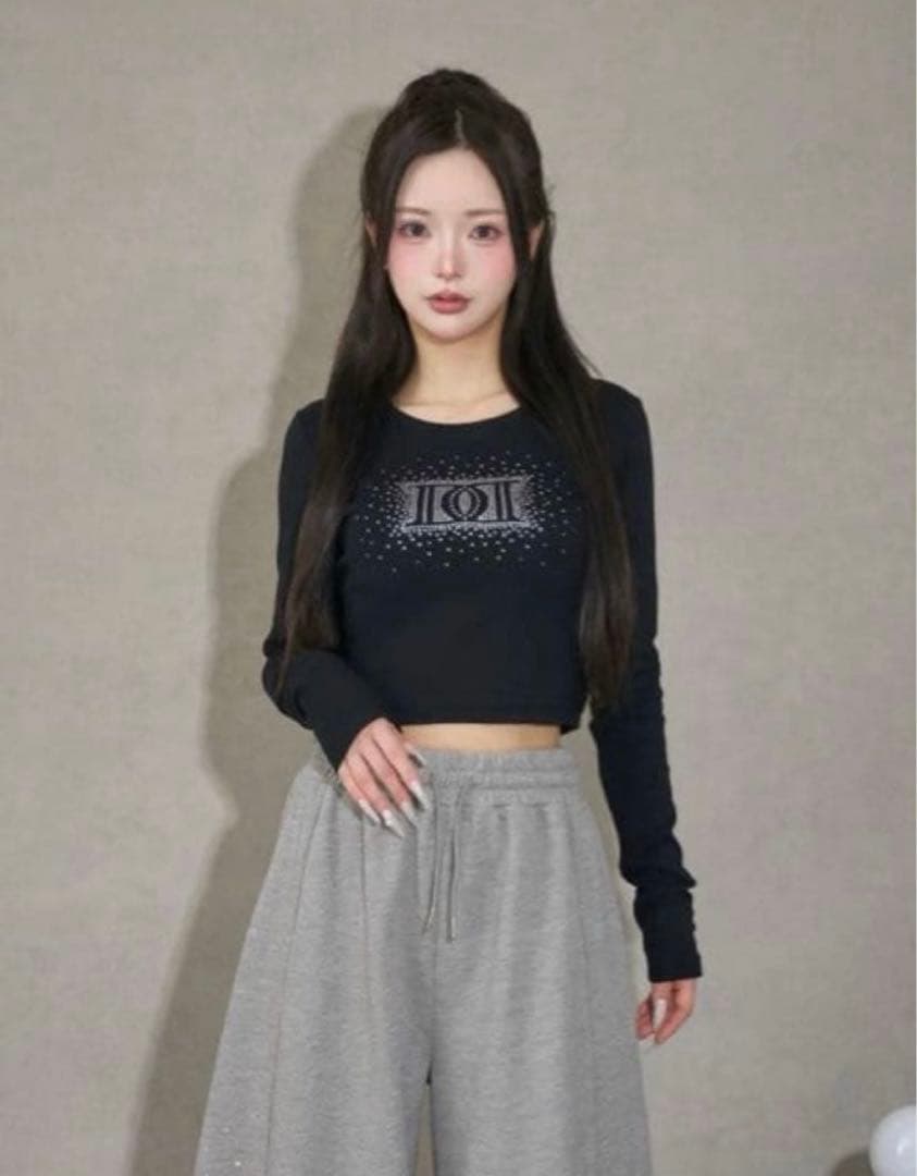 ダーリッチ　シャイニーDDロゴコンパクトロングTシャツ