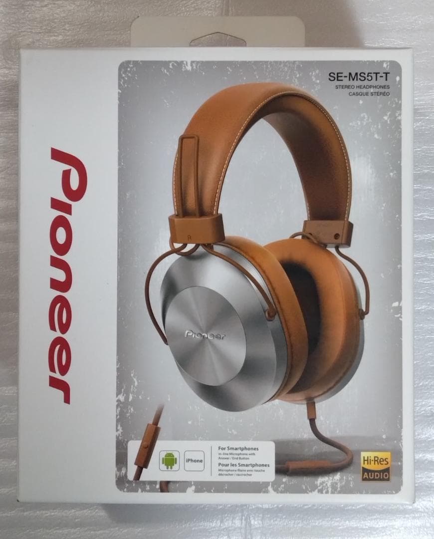 パイオニア ヘッドホン SE-MS5T-T　ブラウン