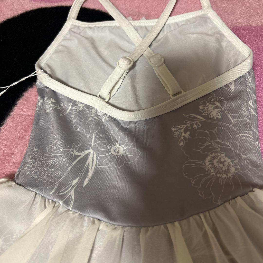 新品チャコットキッズ110 花柄スカート付きレオタード バレエ