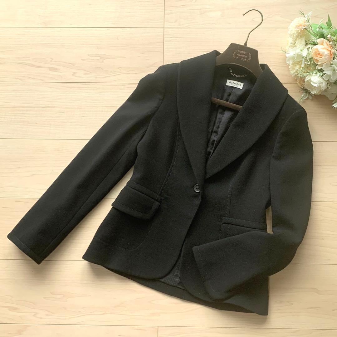 美品 AGNONA ヴァージンウール フォーマル アンサンブル クリーニング届