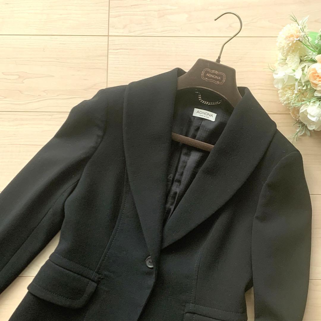 美品 AGNONA ヴァージンウール フォーマル アンサンブル クリーニング届