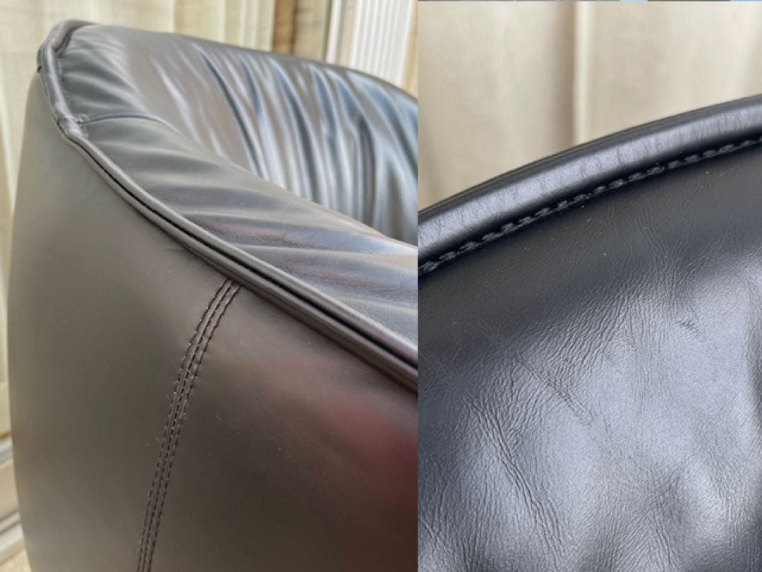 モダンスタイル　ラウンジチェア　① 本革張り　ミッドセンチュリー　シングルソファ