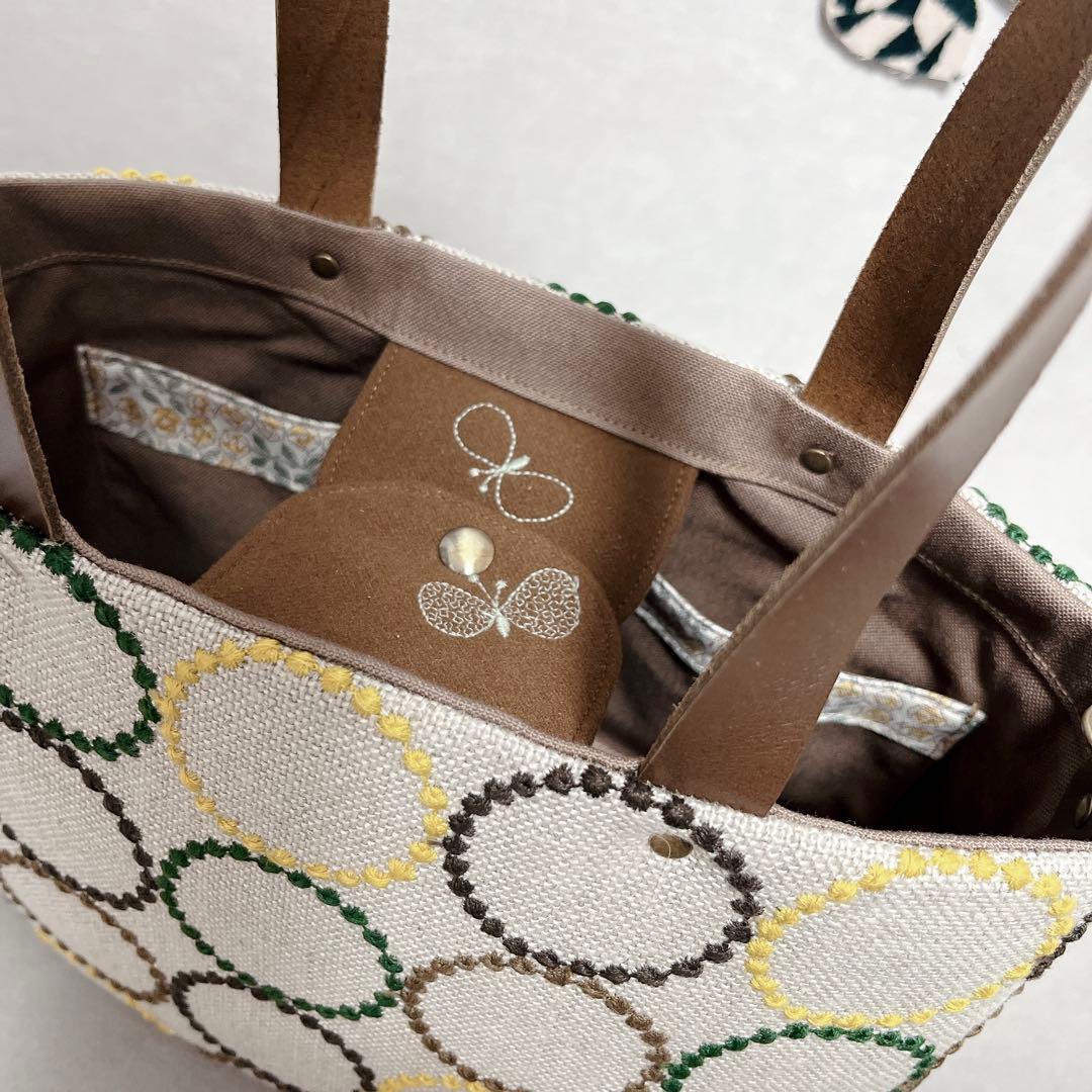 ハンドメイド　ミナペルホネン　オーバルトート⑅︎◡̈︎* 〜まるみtype