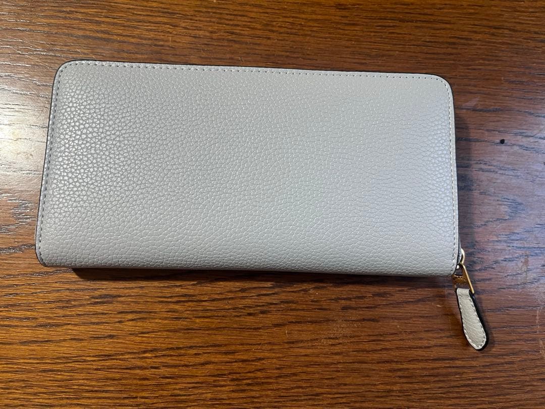 COACH 長財布 アコーディオン ジップ ウォレット グレー CC489