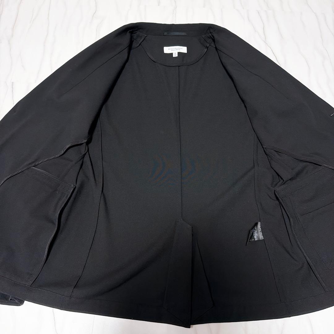 《美品》ユナイテッドアローズ イージースーツセットアップ ストレッチ 黒 XL