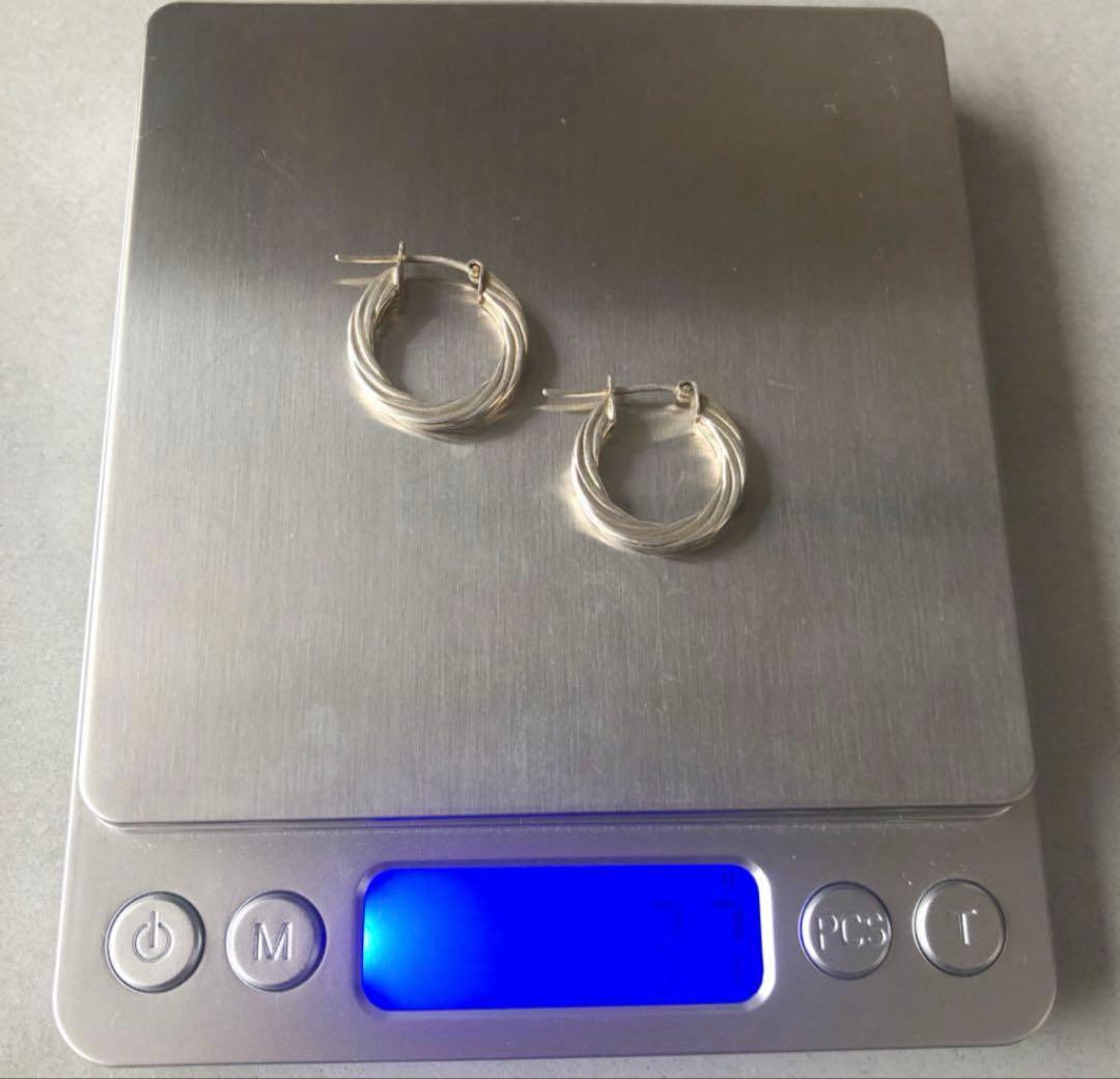 イタリア製 VINTAGE ヴィンテージ フープピアス シルバー925