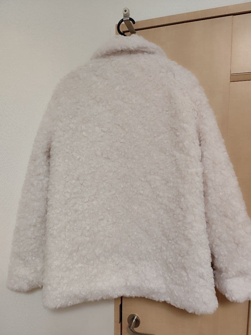 stana2 SOIR 韓国 アイボリー ファーコート ボアコート MUS