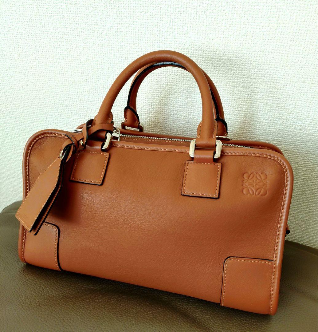 LOEWE ロエベ アマソナ28 ハンドバッグ キャメル
