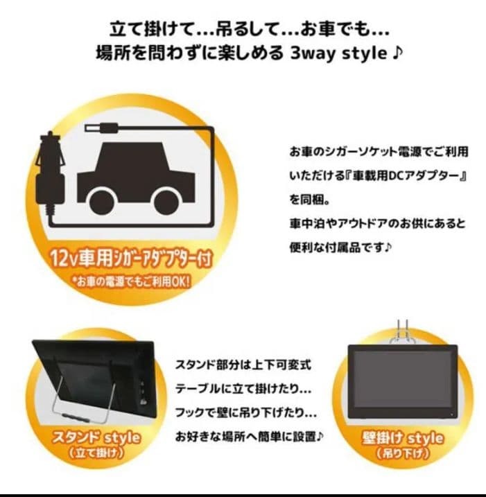 19インチ TVチューナー搭載DVDプレーヤー