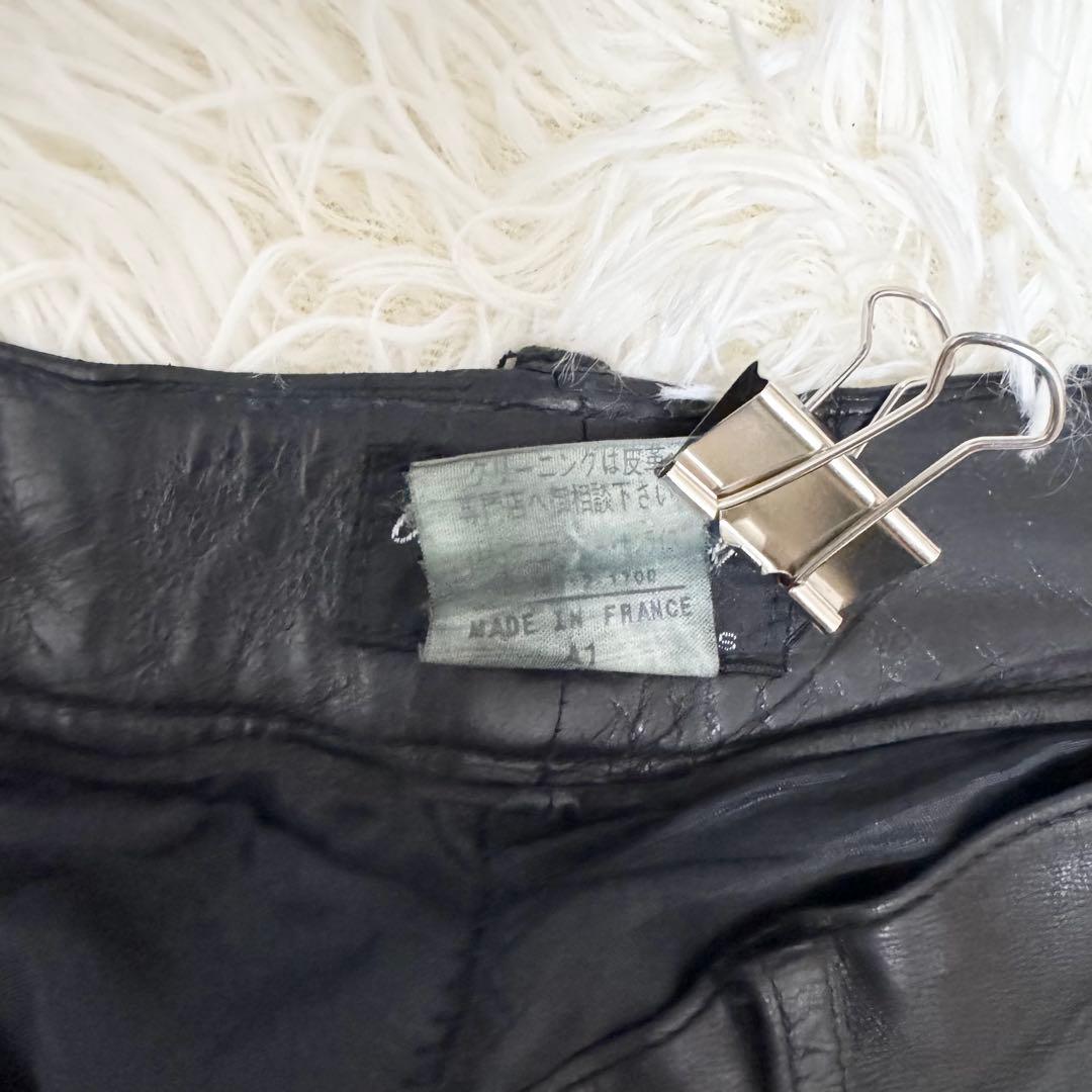 ✨希少✨ アニエスベー フランス製 羊革 リアルレザーパンツ 黒 36 メンズ