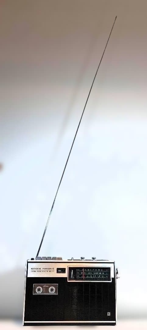 新品カセットテープ 電源コード付　NationalナショナルラジカセRQ-447