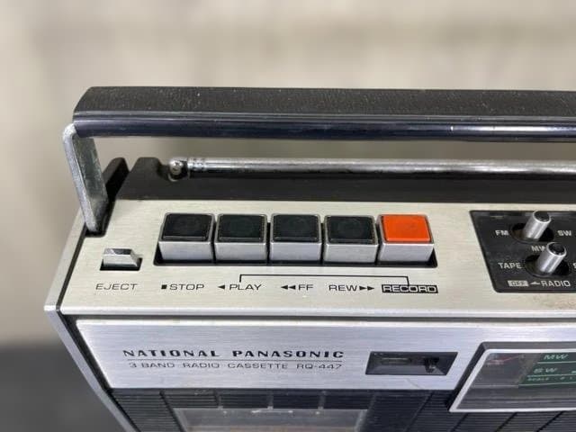 新品カセットテープ 電源コード付　NationalナショナルラジカセRQ-447