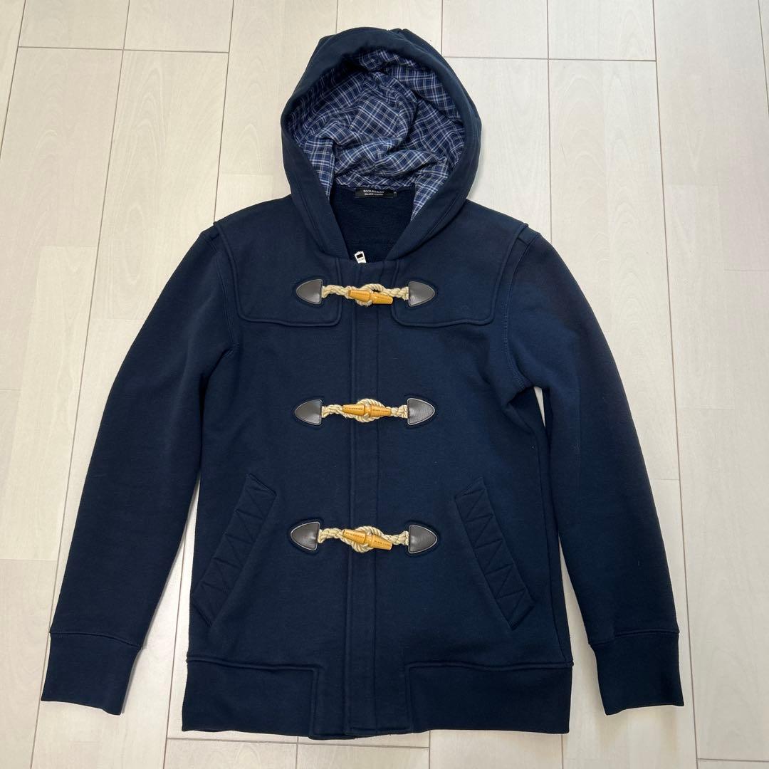 新品同様！バーバリーブラックレーベル ショート丈ダッフルコート M ネイビー