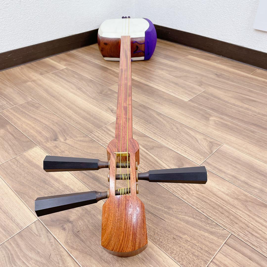 津軽三味線 延棹 トチ 合成皮