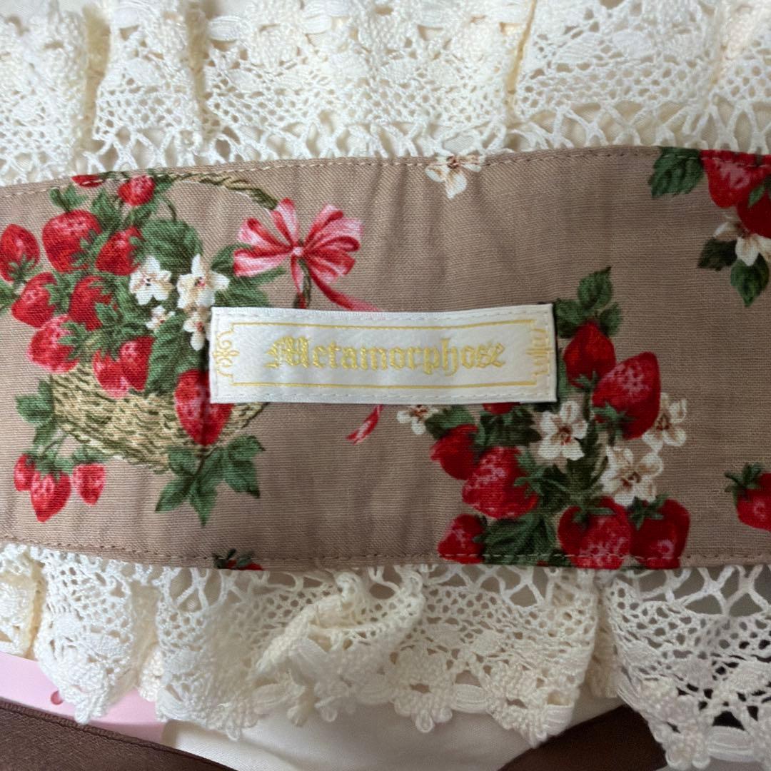 メタモルフォーゼ　strawberry basket フロントボタンリボンjsk