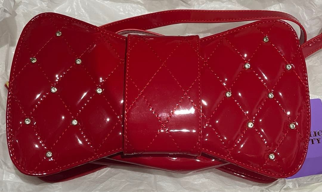 Angelic Pretty キルティング宝石リボンポシェット 赤色