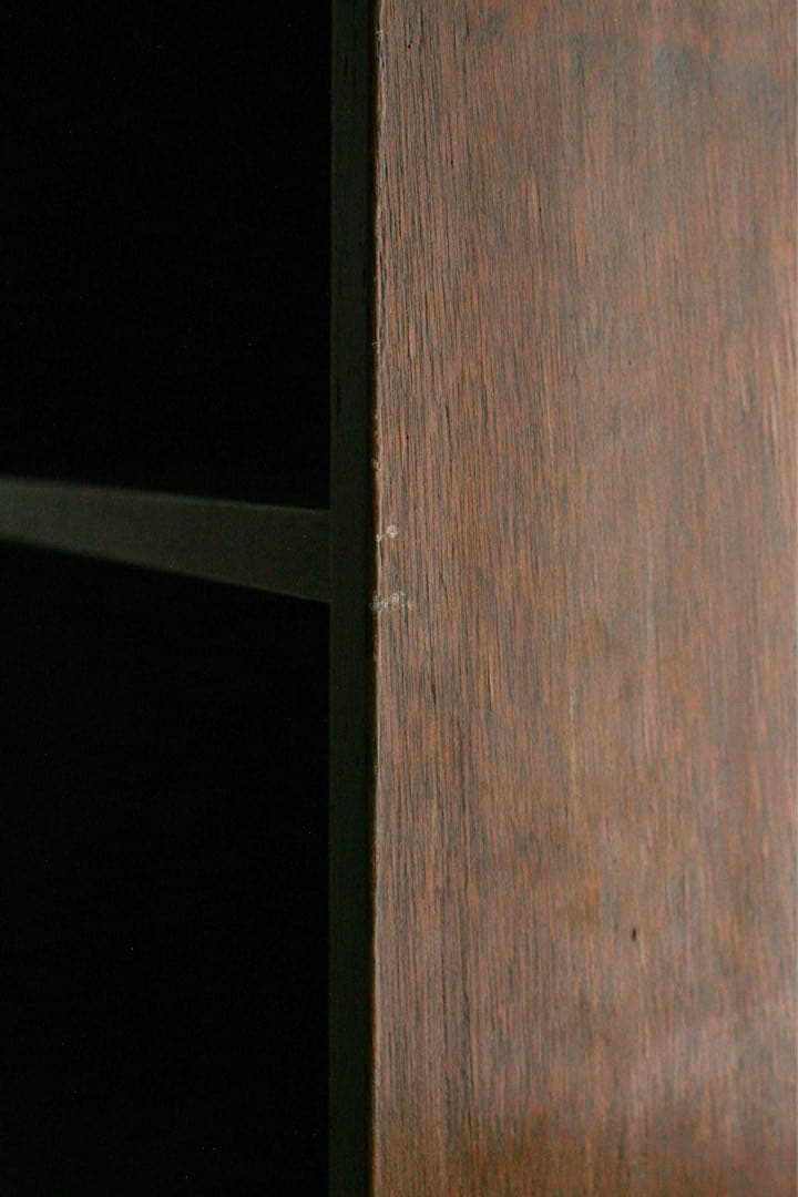 本棚　収納棚　ブックシェルフ キャビネット　ラワン材 古家具　アンティーク家具