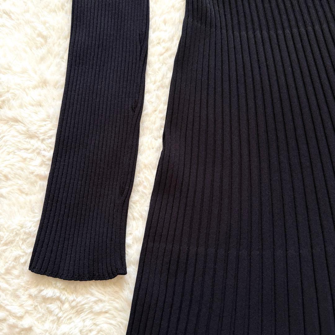 極美品✨ Max Mara 最高級白タグ ロングワンピース 黒　伸縮性