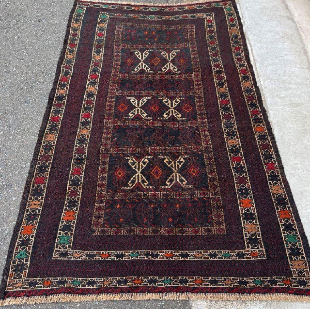 キリム 手織りスザニ スーパー ヴィンテージ 118cmx190cm ラグ