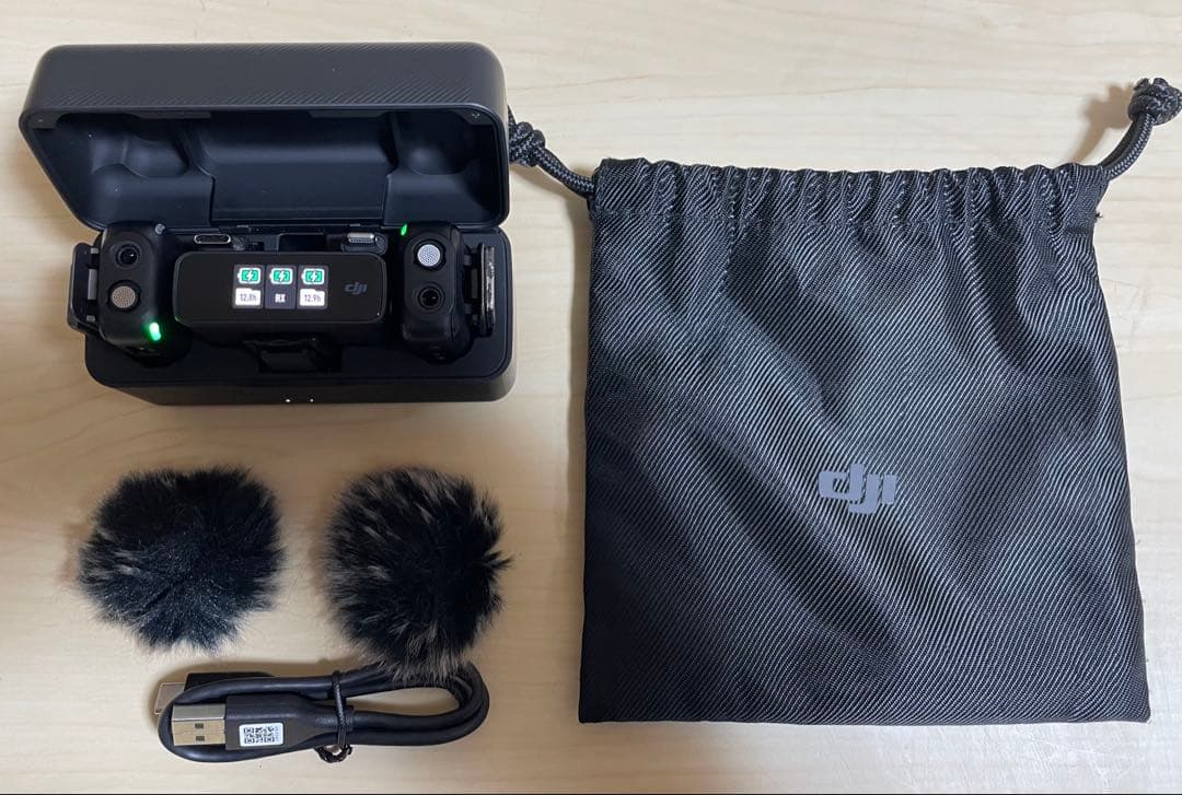 DJI Mic トランスミッター2個 レシーバー 充電器　(箱 取扱説明書無し)