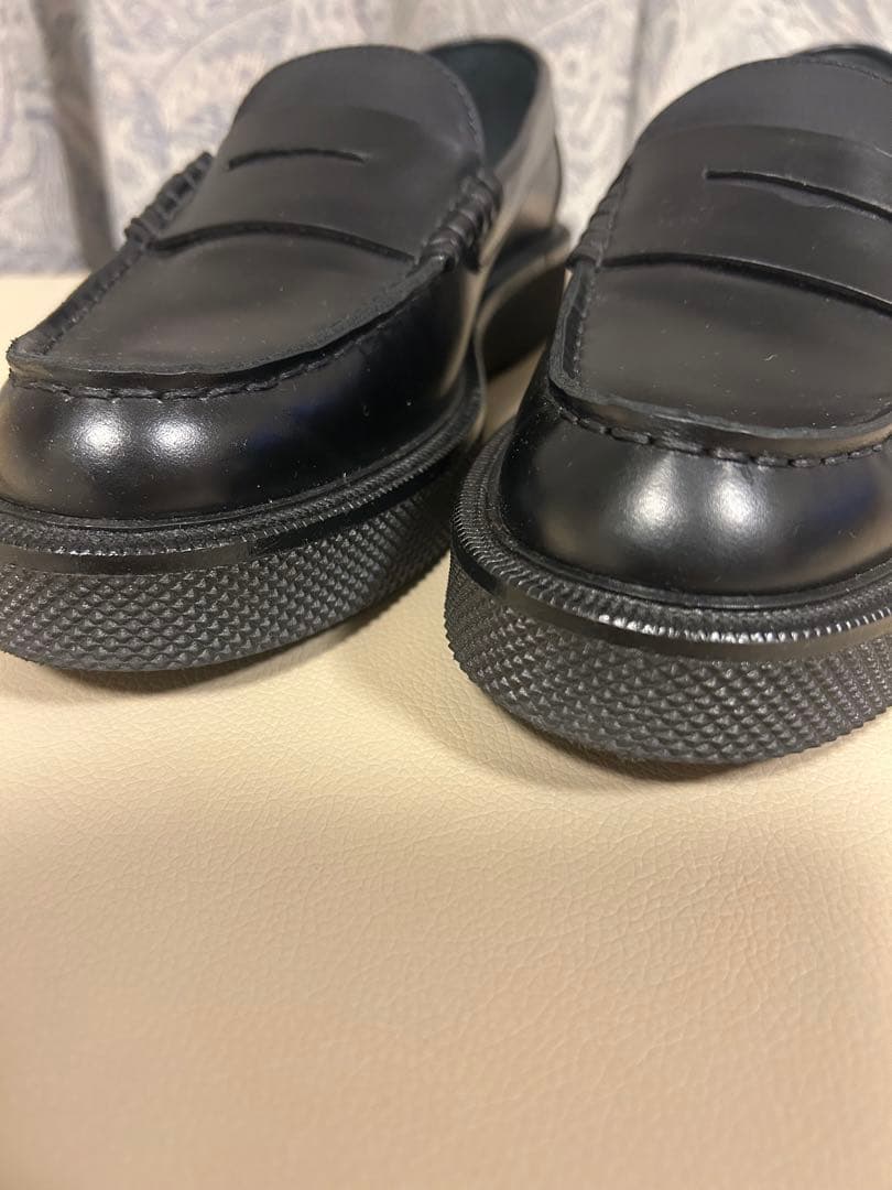 Theory Project黒ブラックレザー ローファー37 23.5-24.0