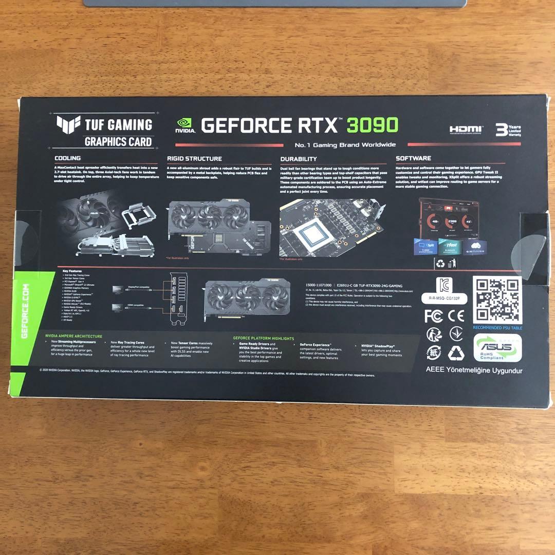 グラフィックボード・グラボ・ビデオカード ASUS TUF-RTX3090-O24G-GAMING NVIDIA