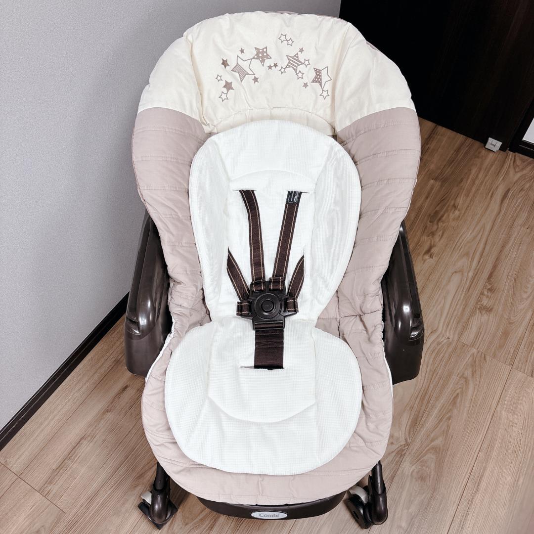 【美品】Combi ネムリラ AUTO SWING 電動ハイローチェア 人気星柄