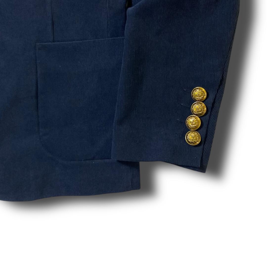 M 定価66000円 TMT 金ボタン コーデュロイ ジャケット ブレザー 紺
