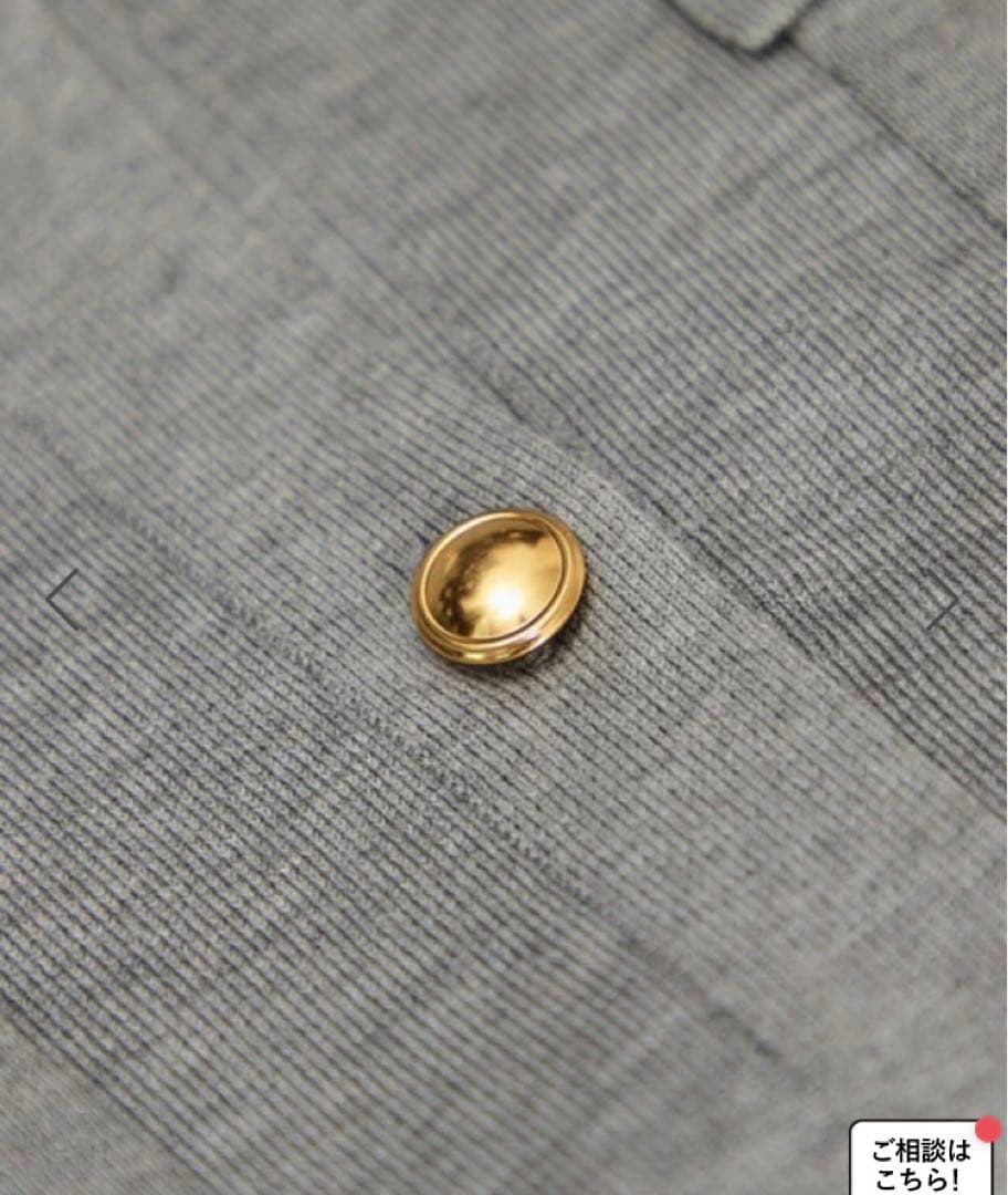 SALON adam et ropé スウェットライクメタルボタンカーディガン