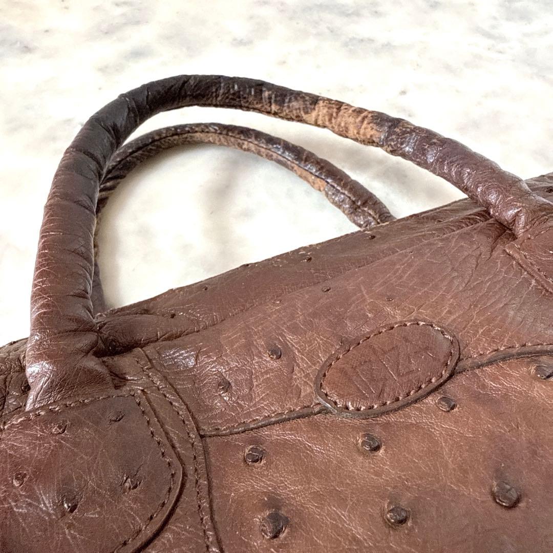 IBIZA♦︎イビサ　イビザ　ビジネスバッグ　オーストリッチ　ハンドバッグ　A4可