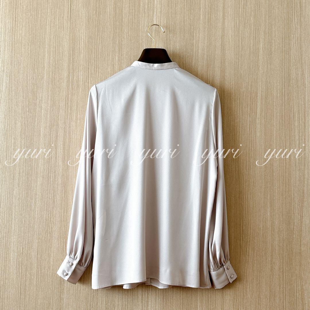 【1284】新品　アナイ　サテンアムンゼンフリル　ブラウス　フォーマル　38