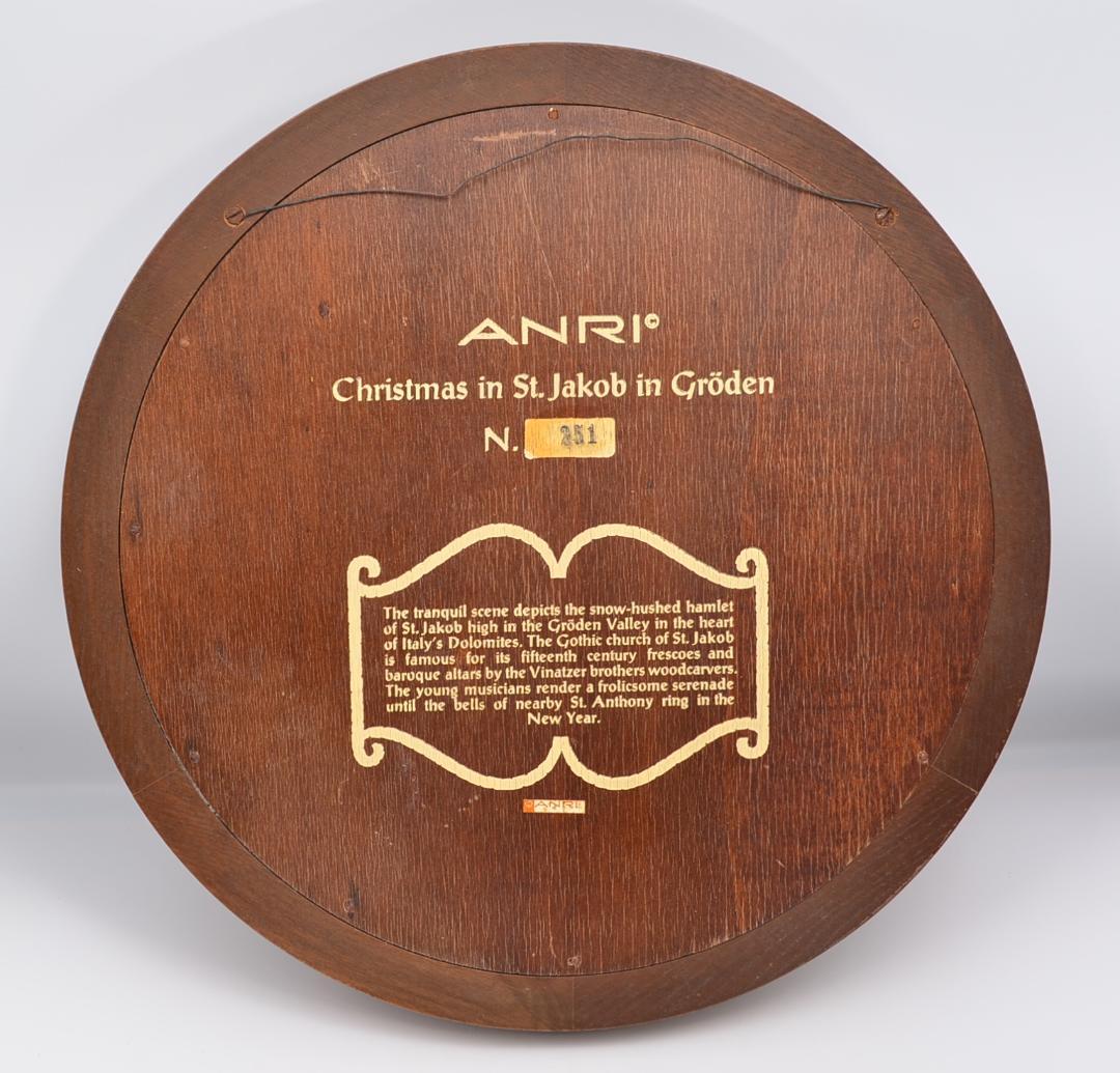 クリスマスプレート　2個セット　アンリ　ANRI　木彫り　壁掛け　ご成約済み