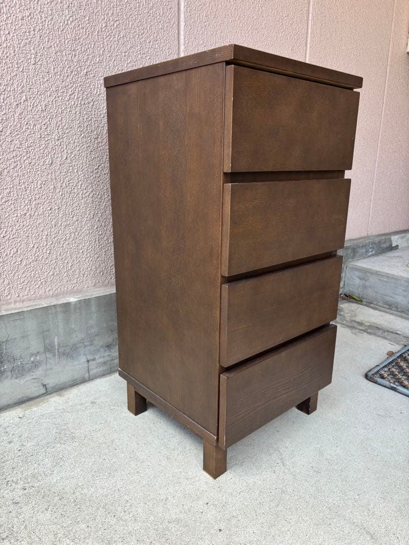 MUJI 無印良品 木製チェスト 4段 タモ材 収納家具