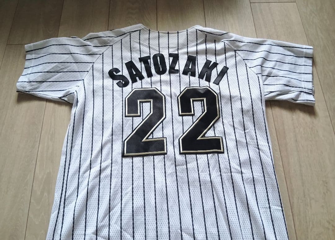 【当時物　タグ付き】千葉　ロッテ　マリーンズ　里崎　ホーム　ユニフォーム　M