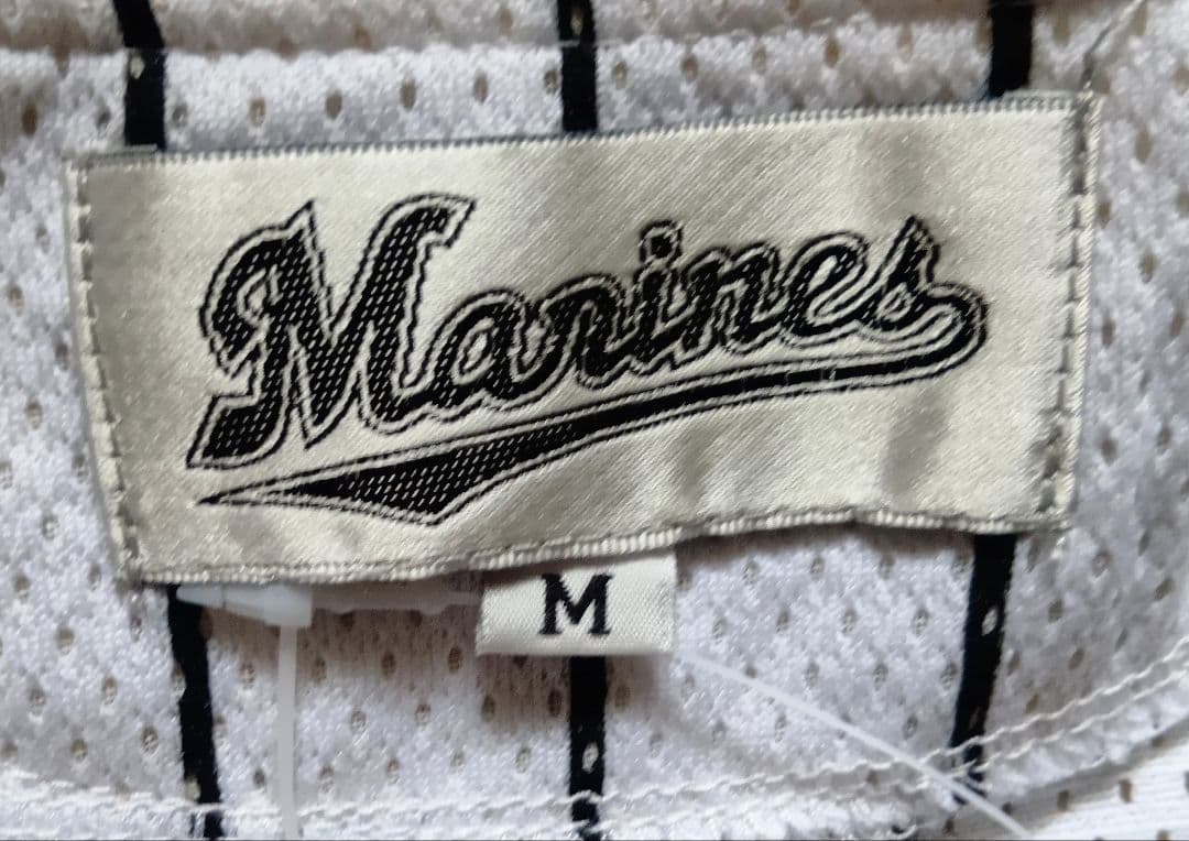 【当時物　タグ付き】千葉　ロッテ　マリーンズ　里崎　ホーム　ユニフォーム　M