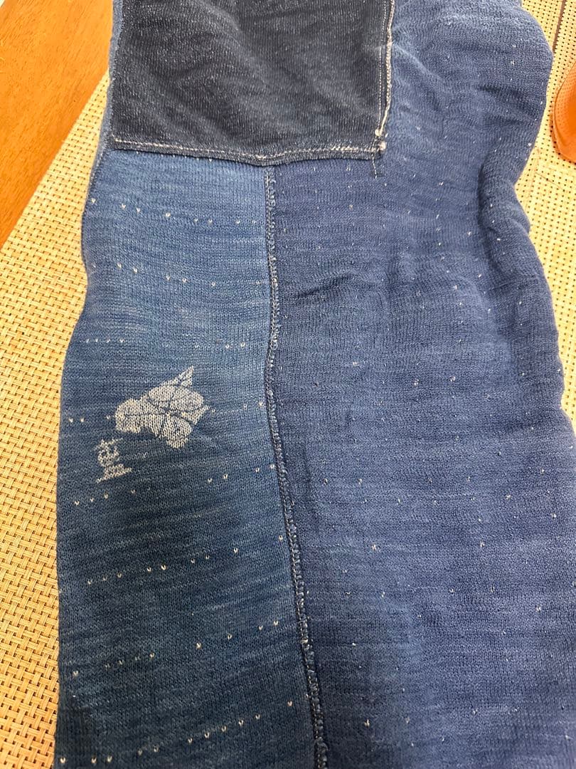 藍職人 野良着馬T-S パッチワーク 半袖シャツ ダークブルー