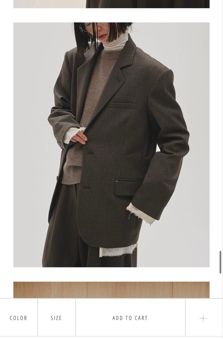 TODAYFUL オーバーショルダージャケット　グレー 38