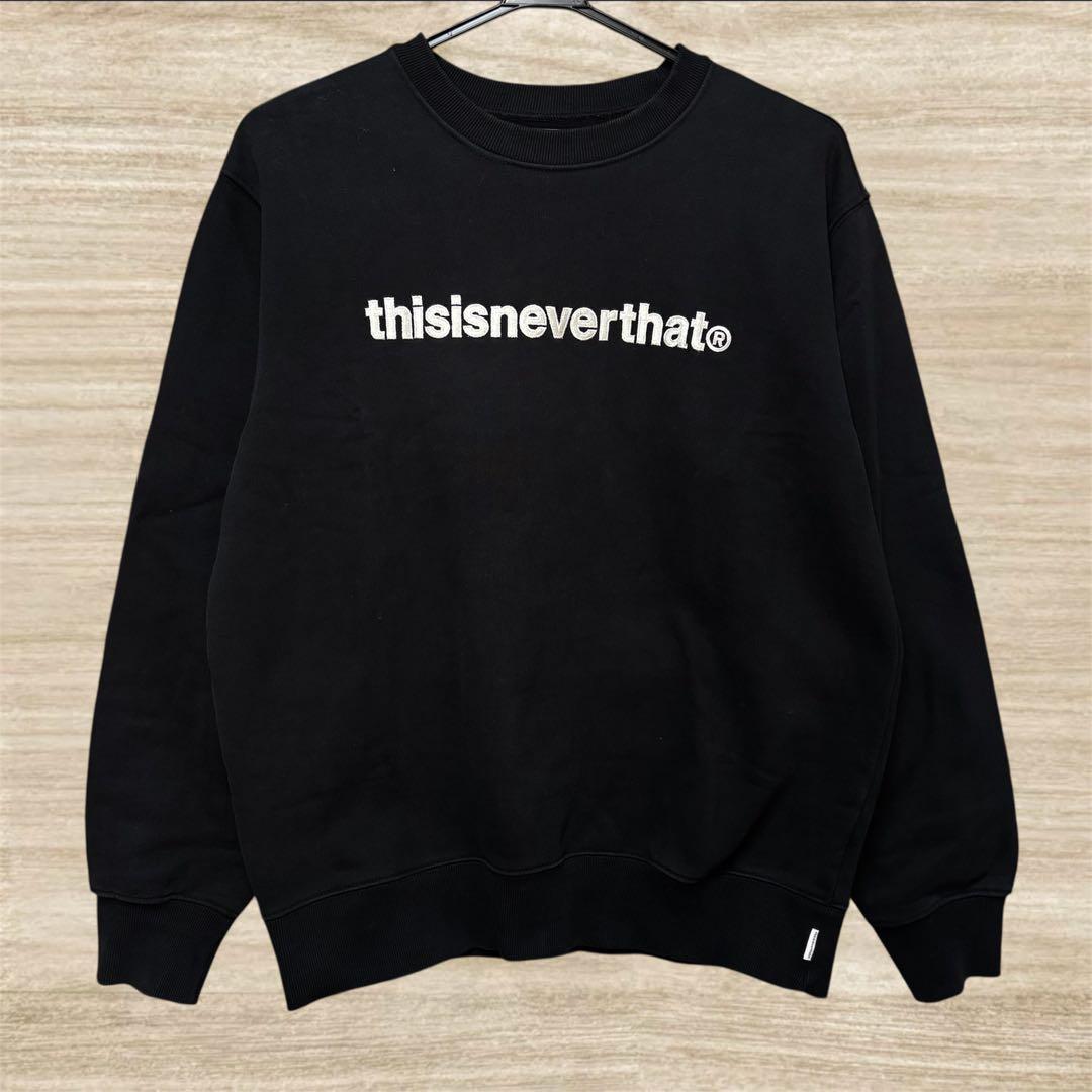ほぼ未使用 thisisneverthat スウェット 刺繍ロゴ ブラック M