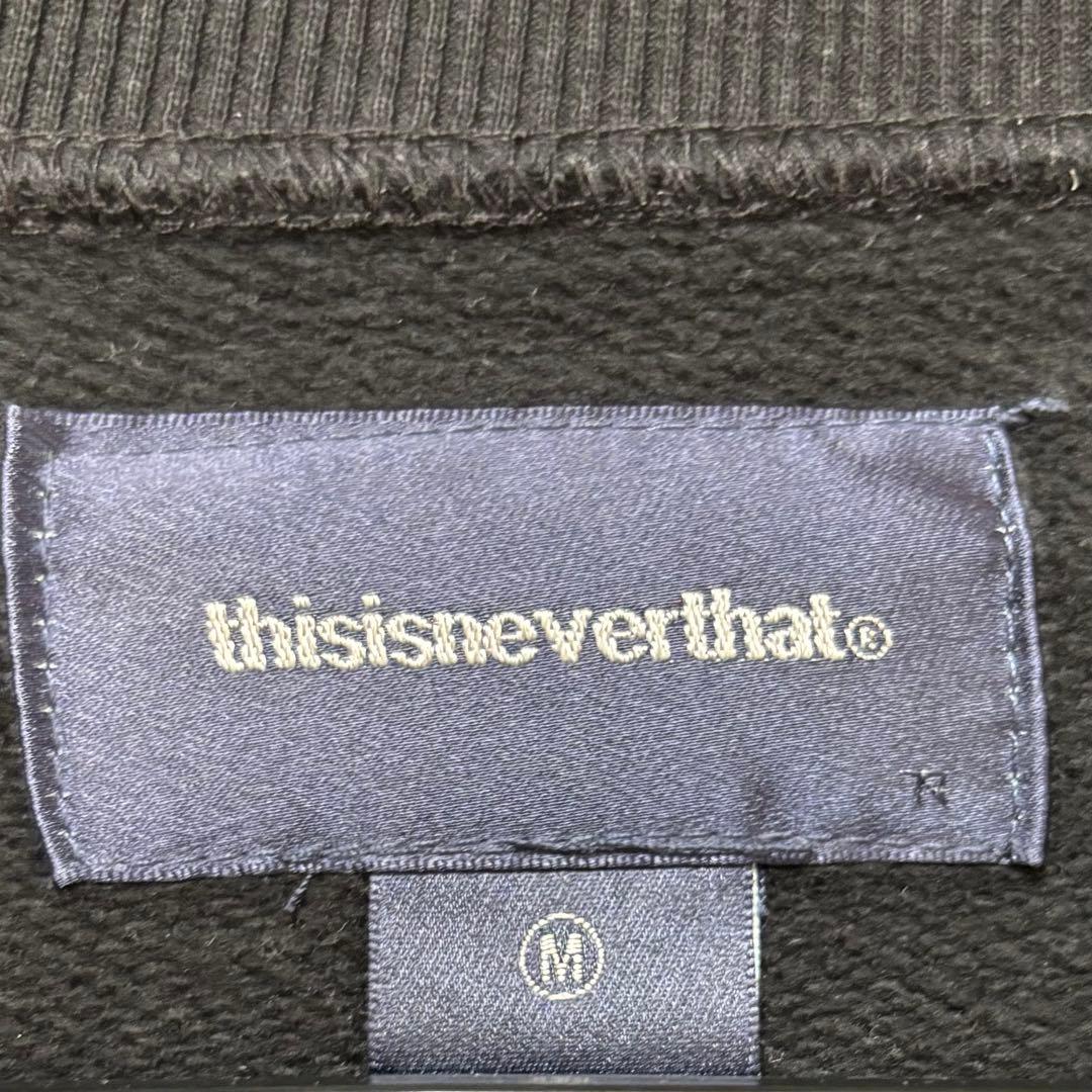 ほぼ未使用 thisisneverthat スウェット 刺繍ロゴ ブラック M
