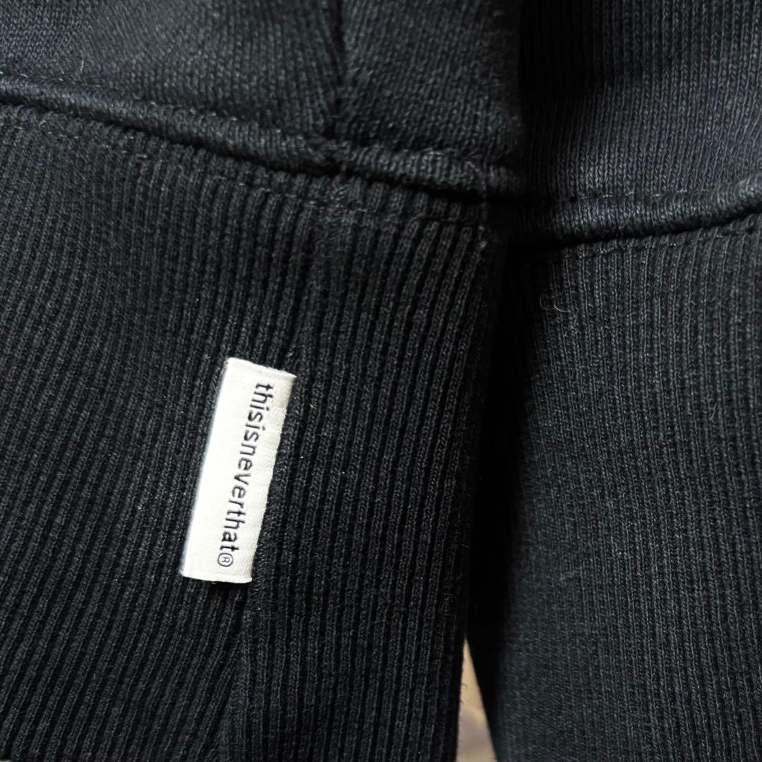 ほぼ未使用 thisisneverthat スウェット 刺繍ロゴ ブラック M