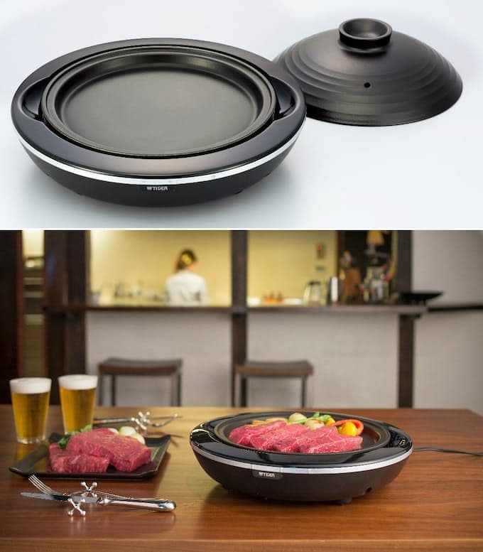 IH陶板焼き器　CRX-A100 ブラック 陶板プレ一卜新品