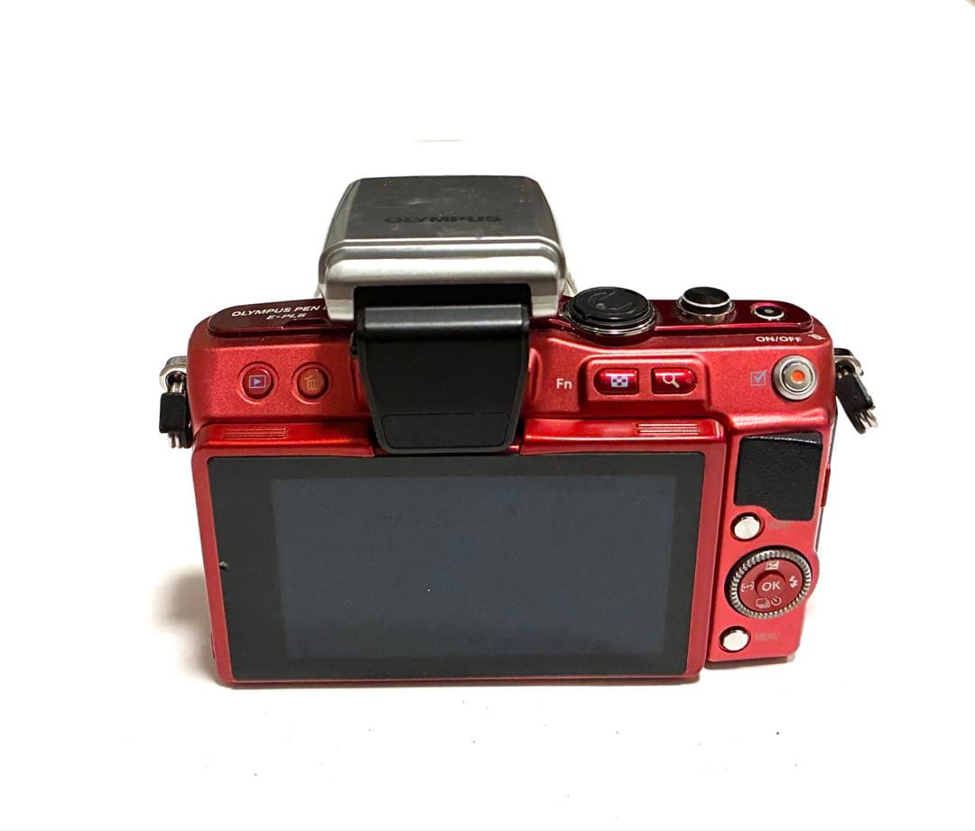 PEN E-PL6 ミラーレス一眼 レッド 標準レンズ・ストロボ付セット