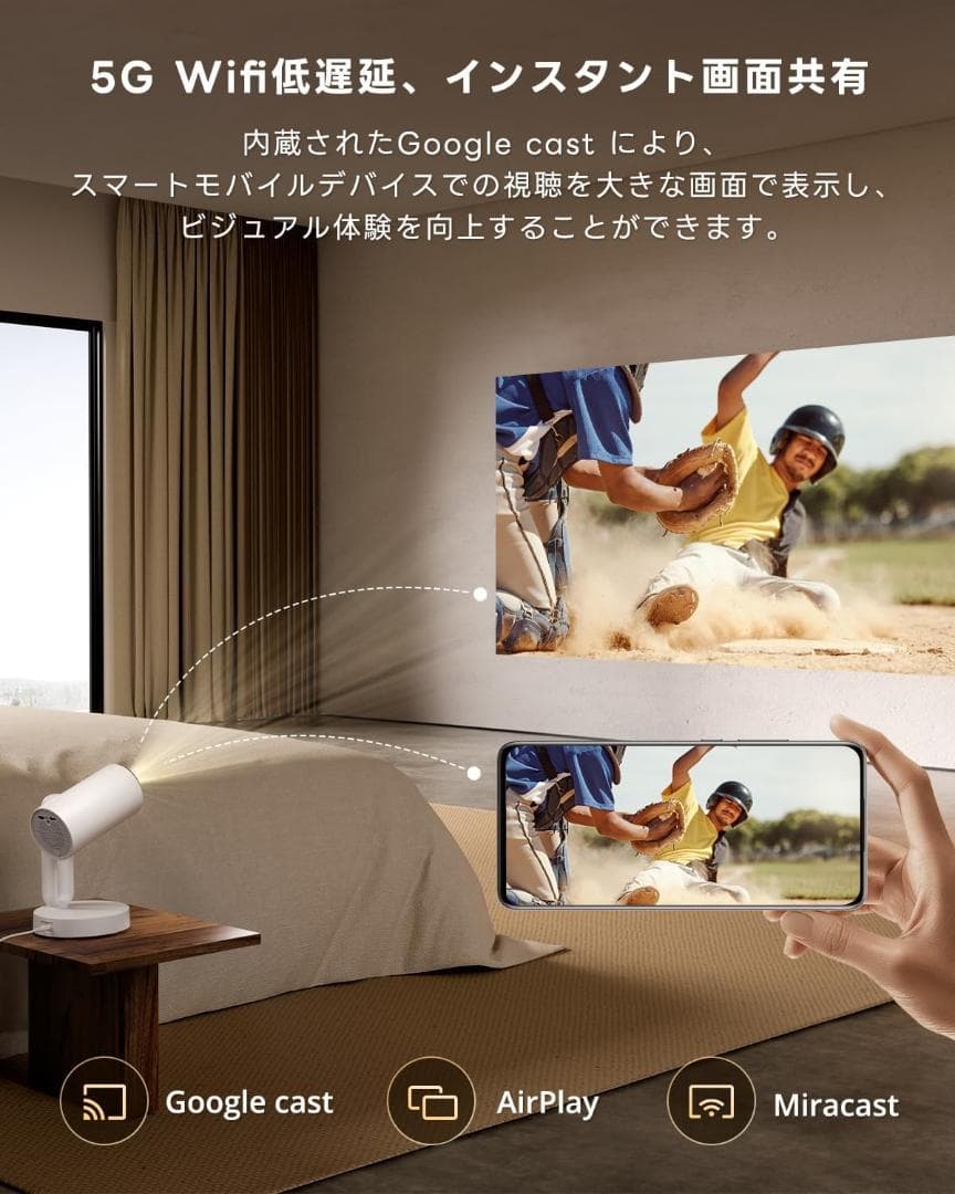 フォロー割しました❣️ ETOE⭐️プロジェクター Google TV搭載