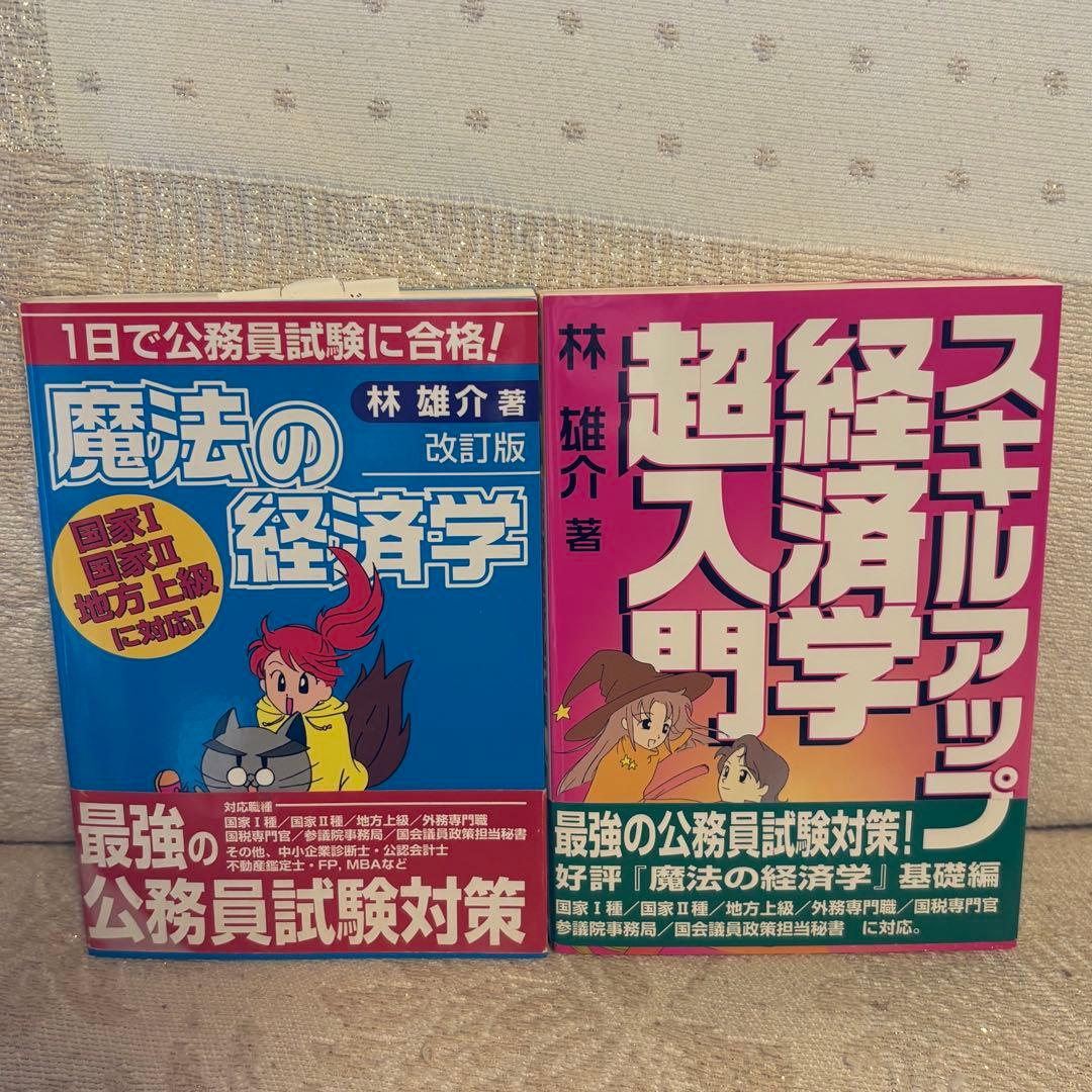 【美品】林雄介 魔法の経済学 & スキルアップ経済学超入門　2冊セット　翔雲社